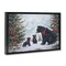 Stupell Industries Christmas Black Bears Floating Frame, design by Tina LeCour
